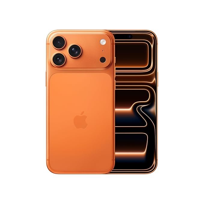 iPhone 17 Pro 256 GB: 15.93 cm (6.3″) Display with Promotion up to 120Hz, A19 Pro Chip, Breakthrough Battery Life, Pro Fusion Camera System with Center Stage Front Camera; Cosmic Orange